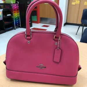 Pink Coach Bowler Purse with matching Wallet